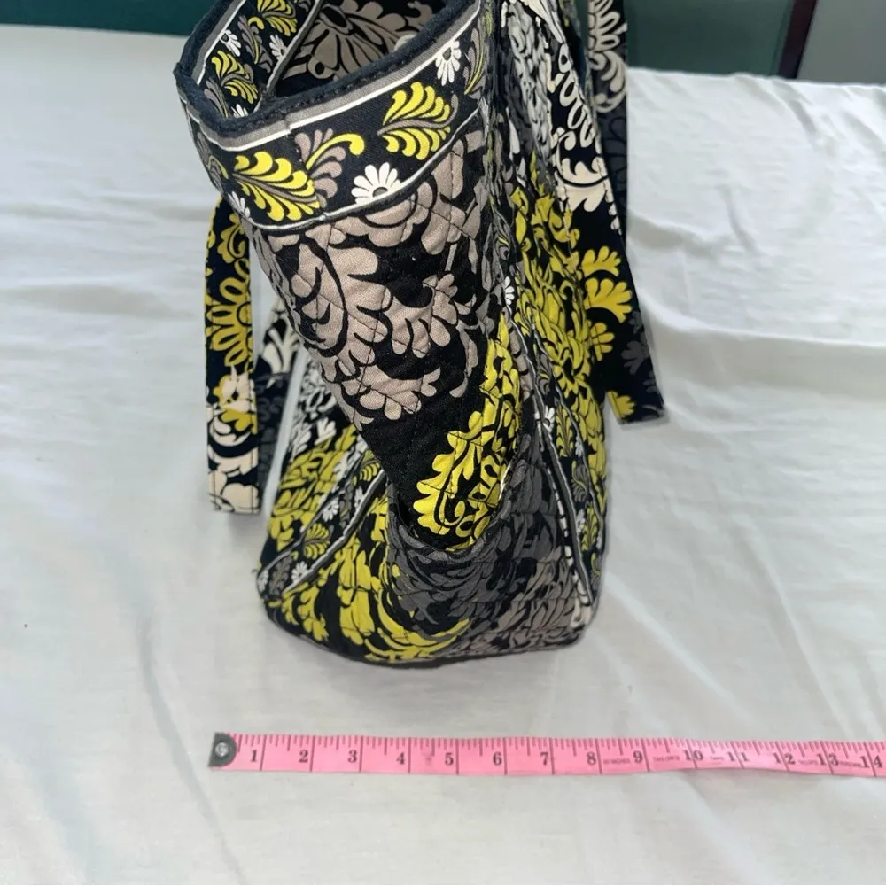 Vera Bradley Large Tote Bag-Yellow, Gray, White, Black - Image 8