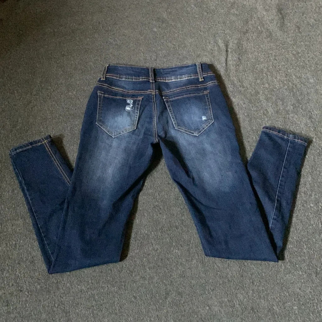 Dark Encore Light Ripped Style Skinny Jeans - Image 9