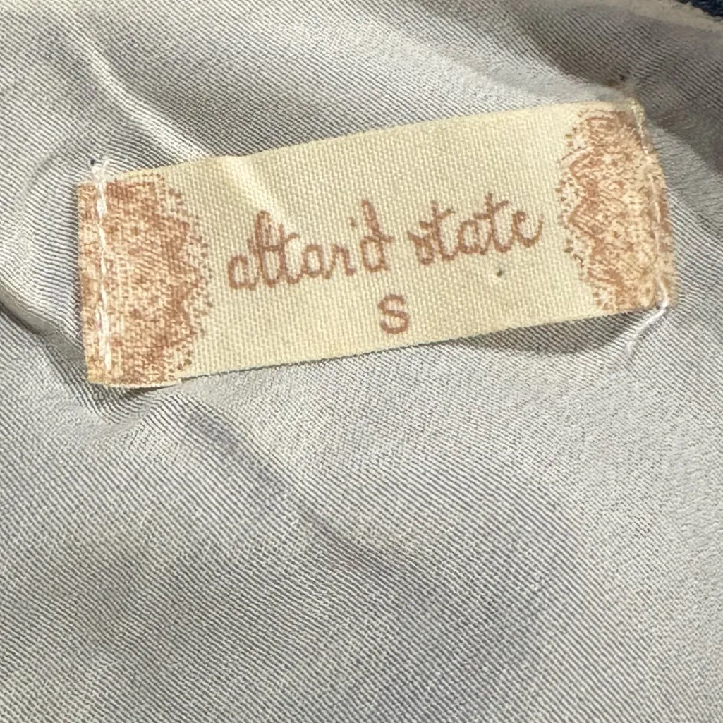 Altar’d State Blue Ivory Lace Overlay Floral Dress Women’s Small - Image 2