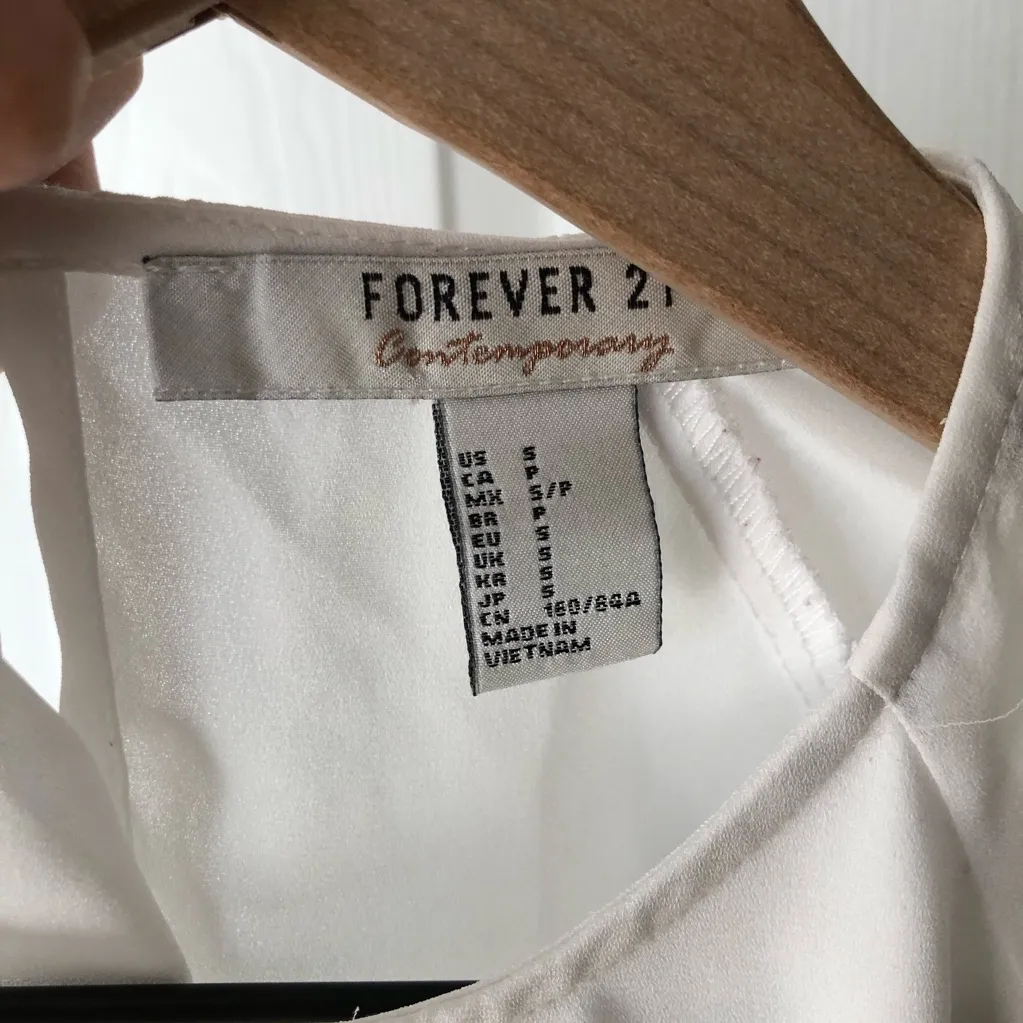 Forever 21 Contemporary Bell Sleeve Blouse white - Image 3