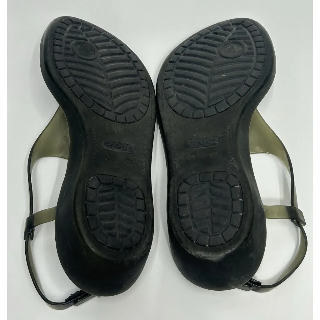 CROCS T Strap Jelly Thong Sandal Slingback Womens Size 9 Really Sexi Slip On - Image 7