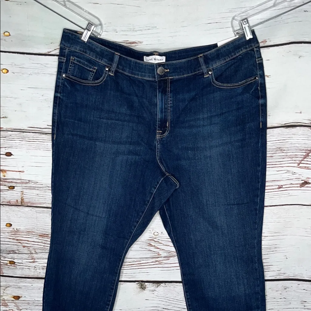 Lane Bryant NWT 22 Blue Denim Mid Rise Super Stretch Signature Fit Skinny Jeans - Image 2