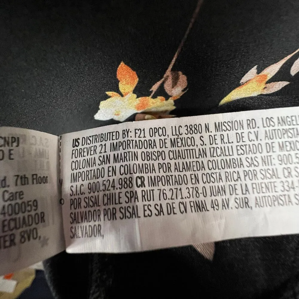 Forever 21 Satin Slip Dress Women XS Floral Midi Adjustable Romantic Euro Summer - Image 10