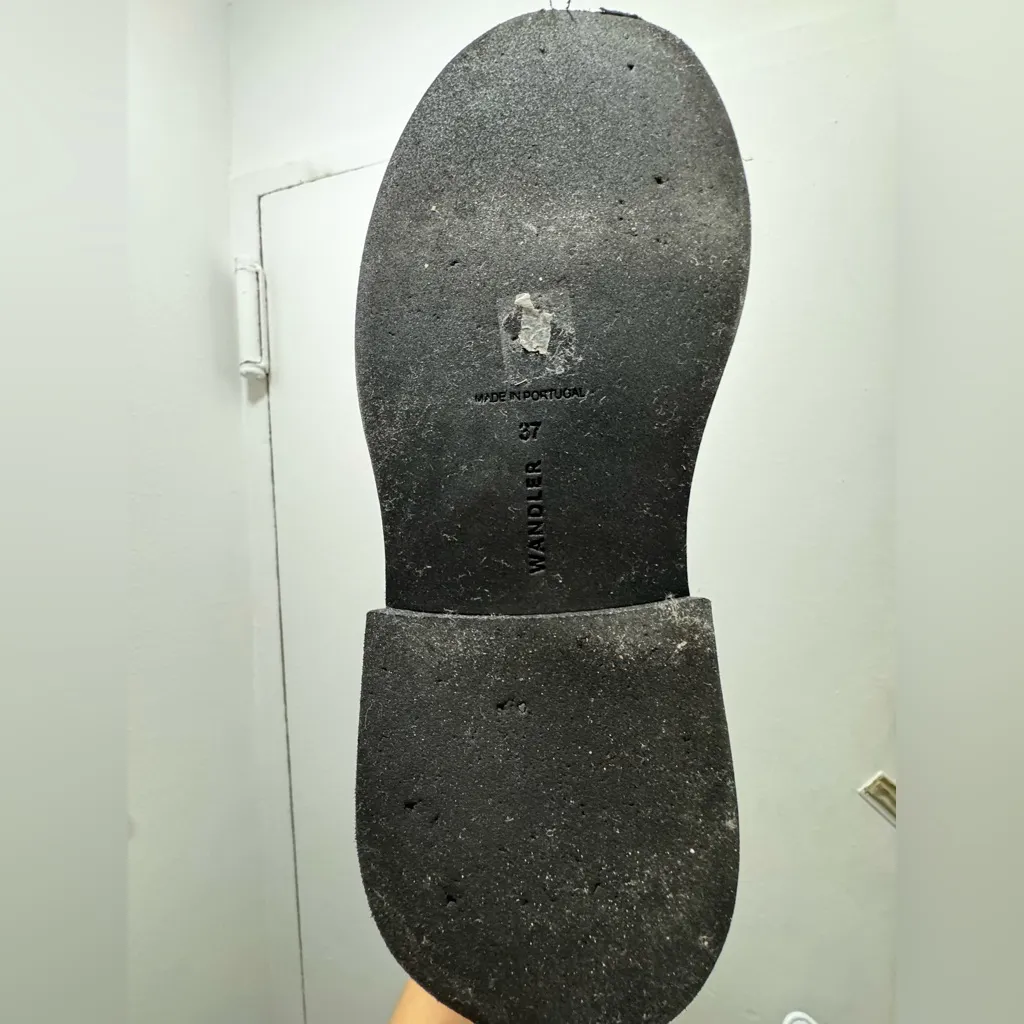 $810 Wandler Women's Black Rosa Leather Knee High Boot Shoes Size 37 - Image 4