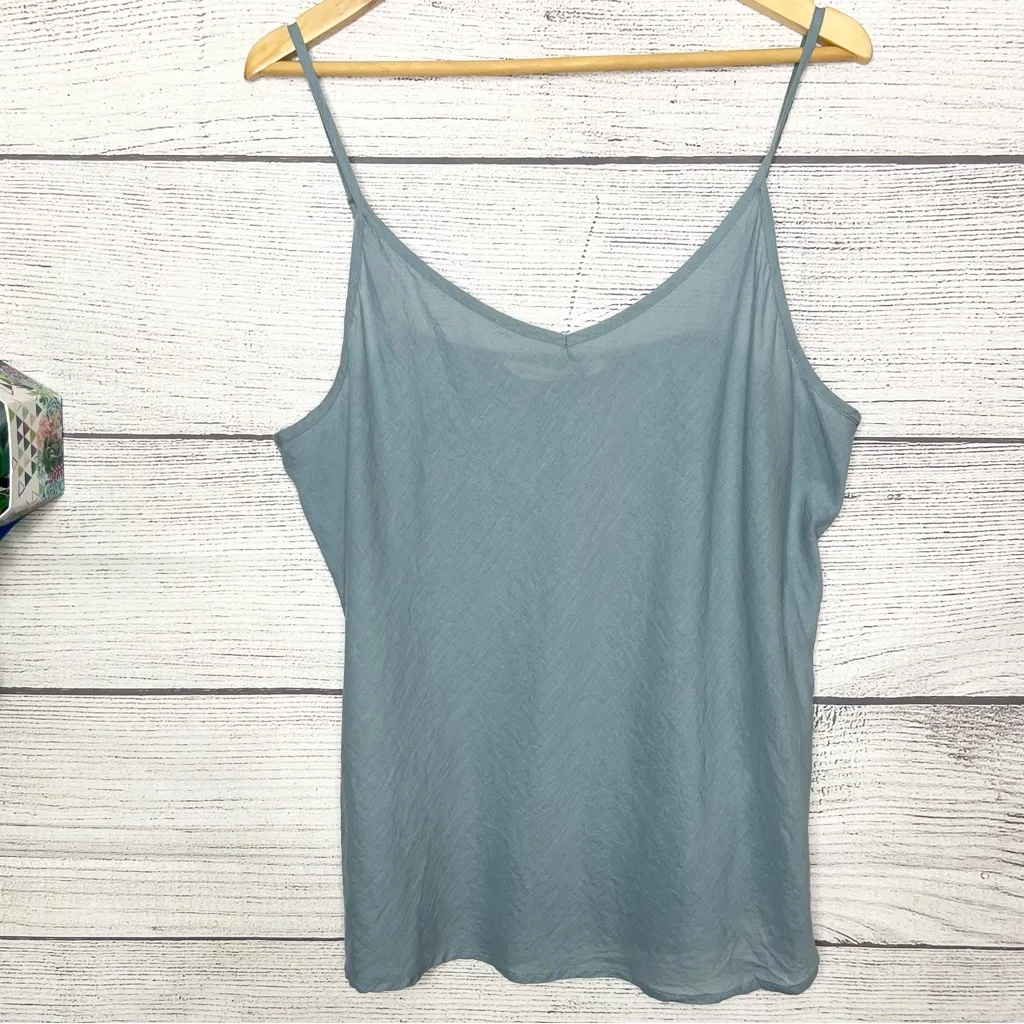 Soft Surroundings Light Blue Cotton Camisole Size XL Sleeveless Tank Top Liner - Image 2