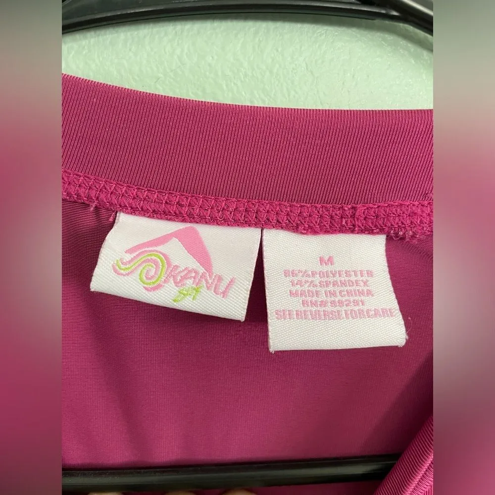 Kanu Womens Pink Short Sleeve Rash Guard Summer Quick Dry Too Sz M Size M - Image 3