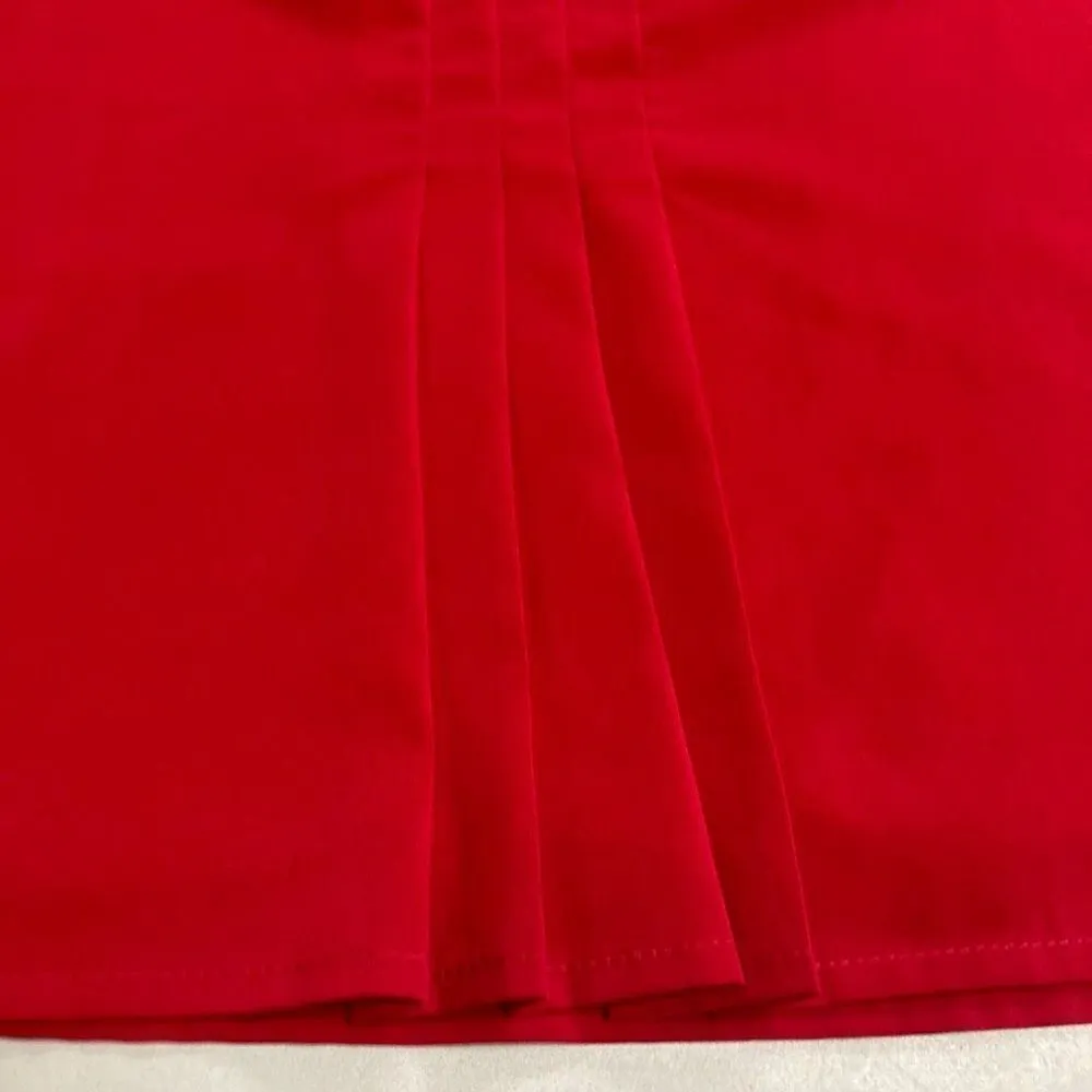 COLDWATER CREEK Women’s Red Top Size Large Embroidered Beaded Ruched Sleeveless - Image 5