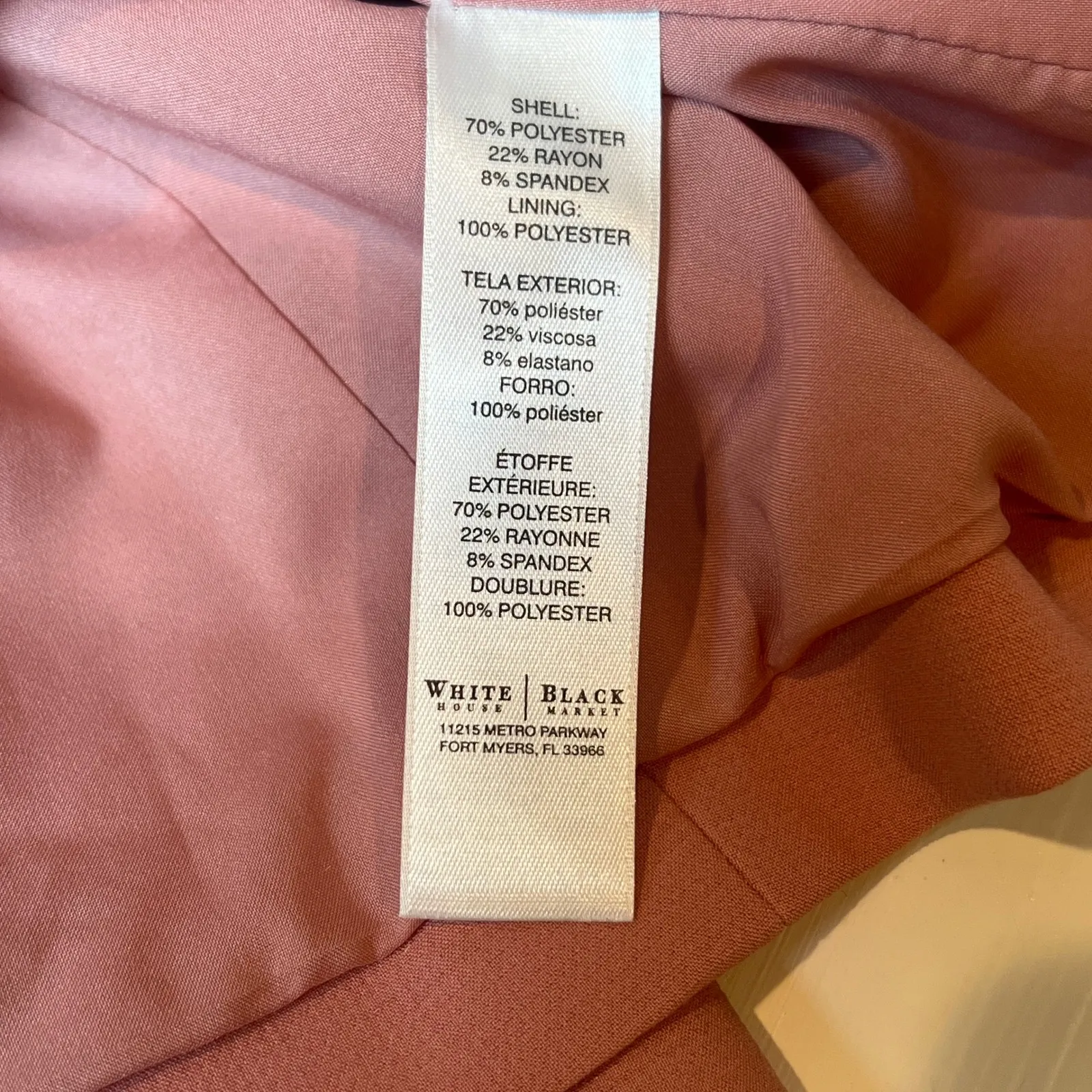 White House Black Market Double Breasted Blush Pink Blazer Women's 10 - Image 4