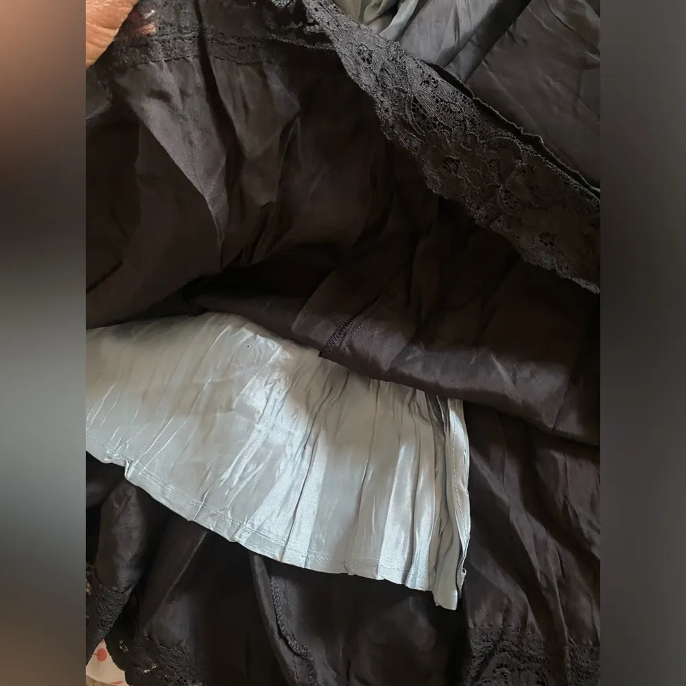 100% Silk Blue Ombré Maxi Skirt | Girly Trendy Preppy Size Medium - Image 8