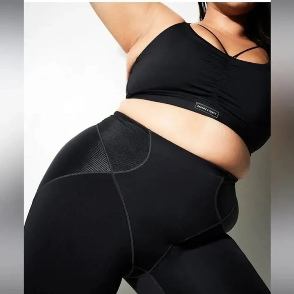 Savage Fenty High Waisted Curve Alert Leggings Black Plus Size 1X - Image 2