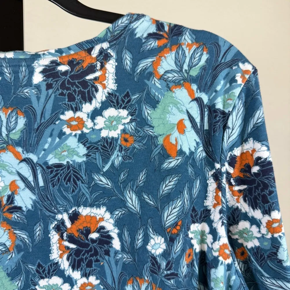 Boho Cottagecore Floral Print Tee Vintage Inspired Garden Cotton 1X Relaxed Fit - Image 6