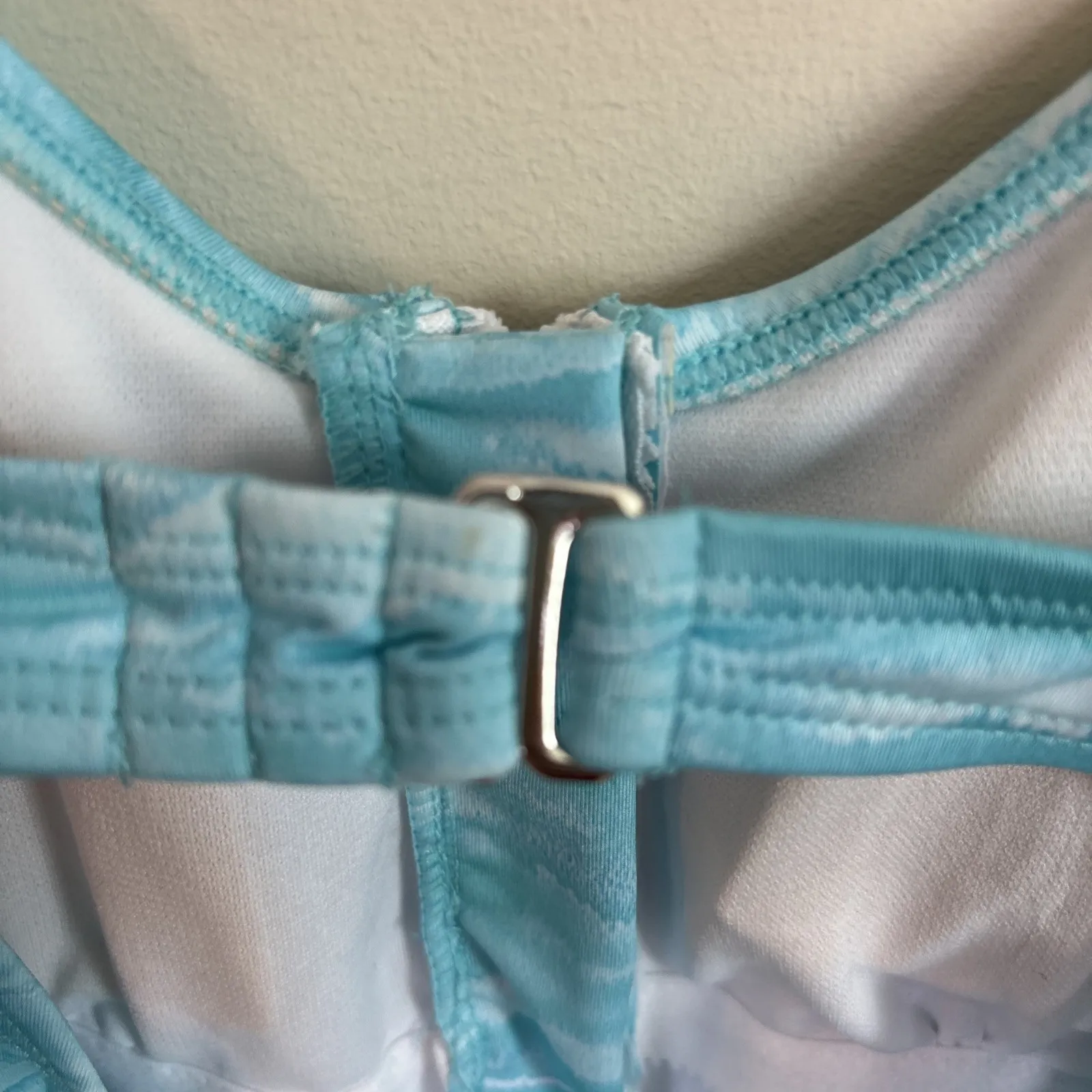 Hurley Swimsuit‎ Womens Sz L Blue One Piece Front Zip Ocean Wave NWOT - Image 8