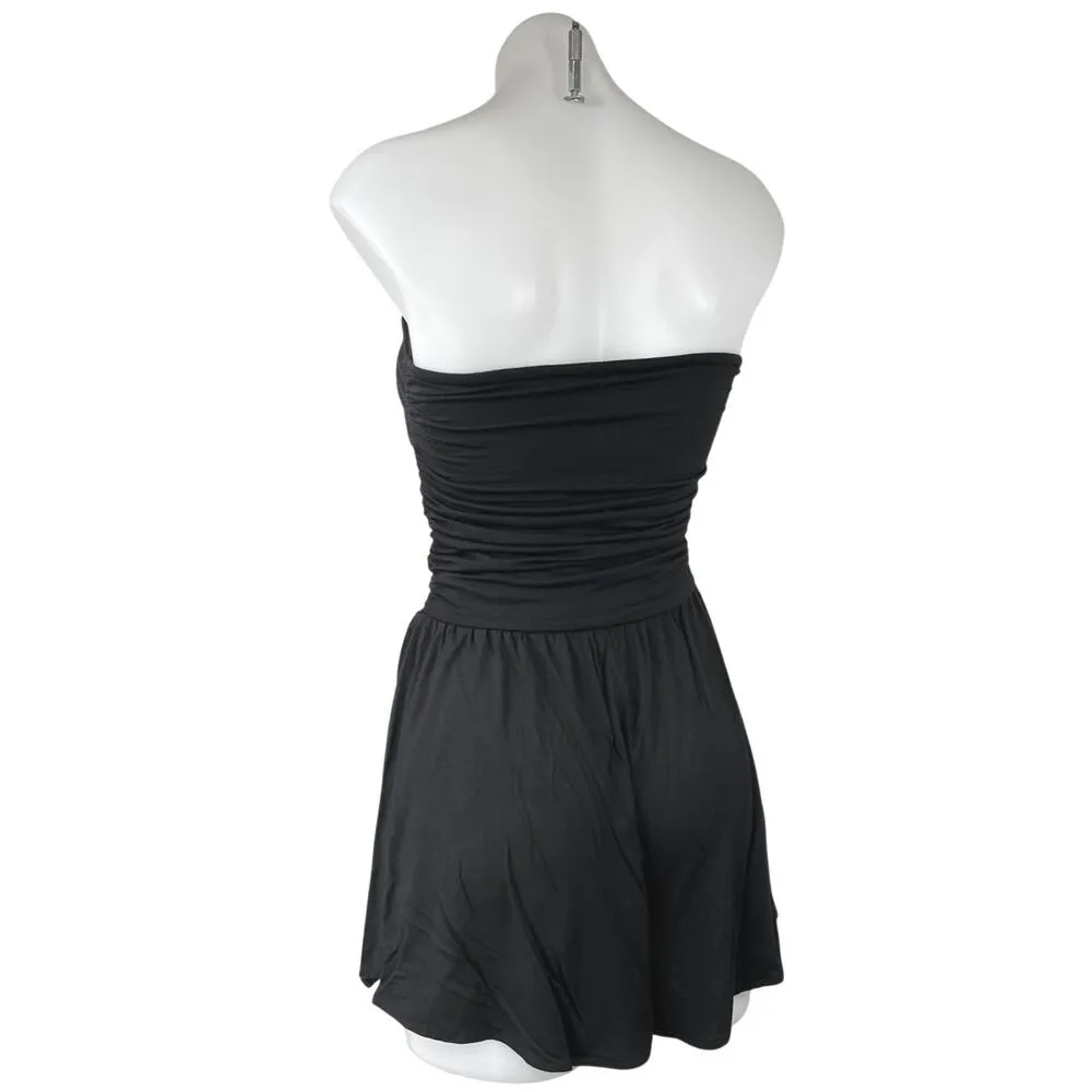 Urban Outfitters Dakota  Black Strapless Wide Leg Tube Romper Short Jumpsuit XS - Image 2