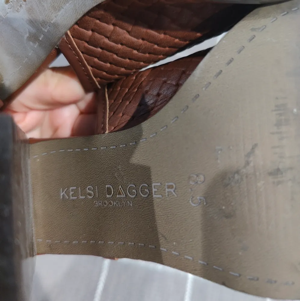 Kelsi Dagger  Brooklyn Woven Peep Toe Heels Sandals - Image 13