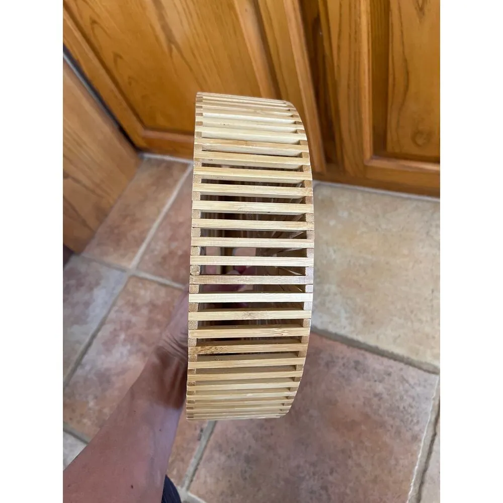 Vintage Anthropologie Bamboo top handle bag - Image 4