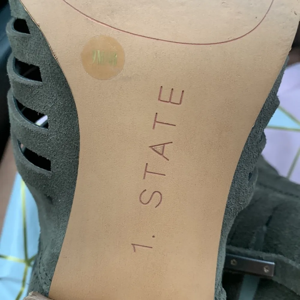 1. STATE Arnet Green Suede Leather Bootie *REPHOTOGRAPH* - Image 10