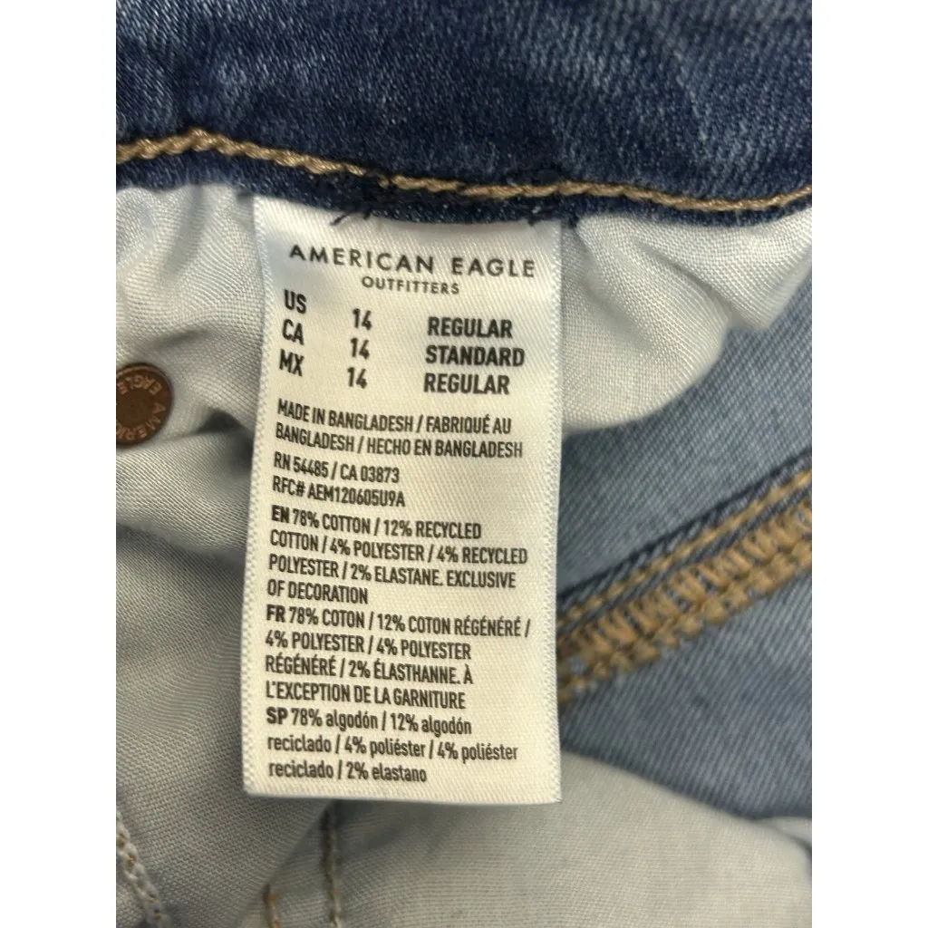 American Eagle AE Super High Rise Flare Jeans Next Level Stretch Women's 14 2024 - Image 5