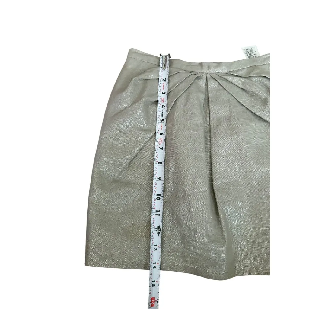 H&M Silver Ruched Holiday Mini Skirt Size 2 - Image 4