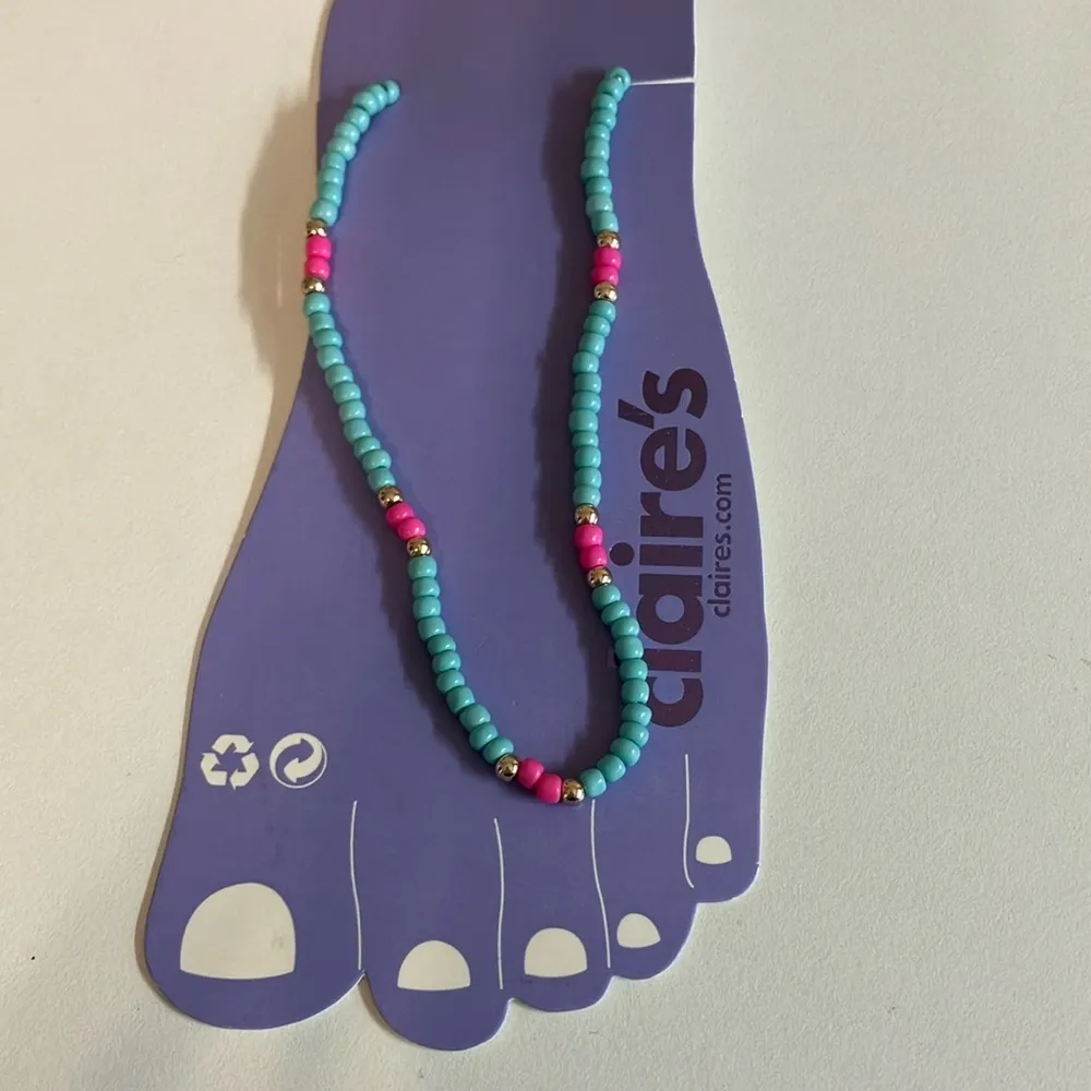 Claire’s 2 Beaded Anklets and 2 Beaded Bracelets. New Blue - Image 3