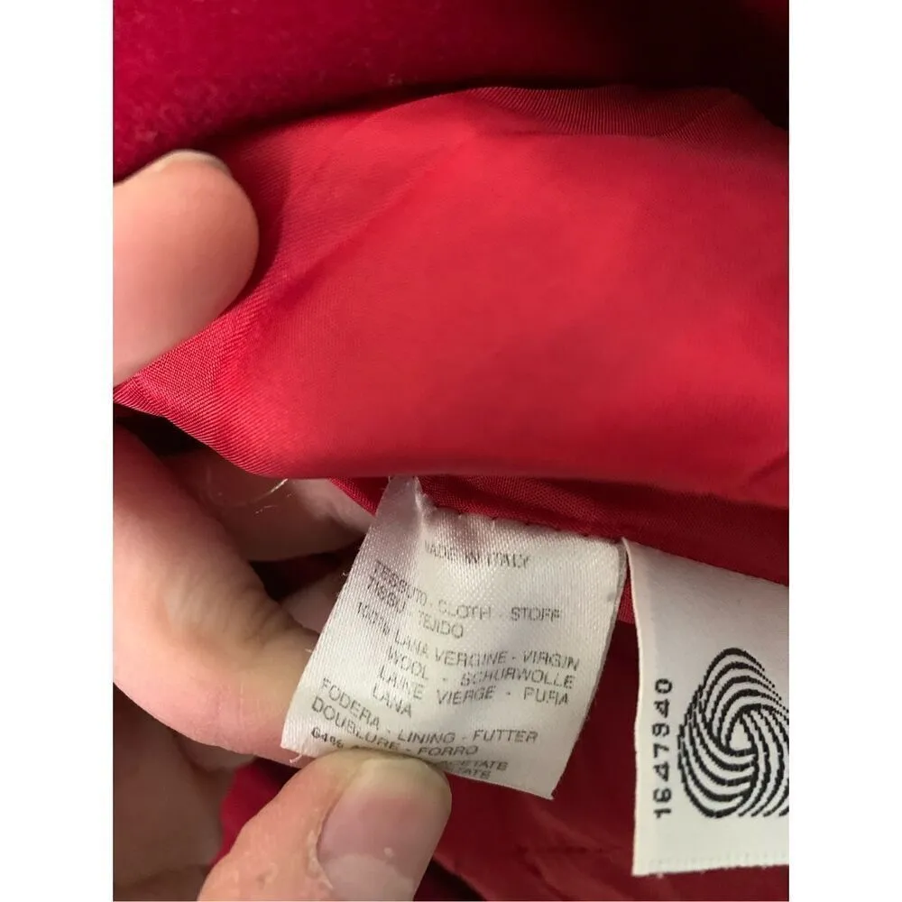 MaxMara 100% wool jacket red women's size 8 - Image 7