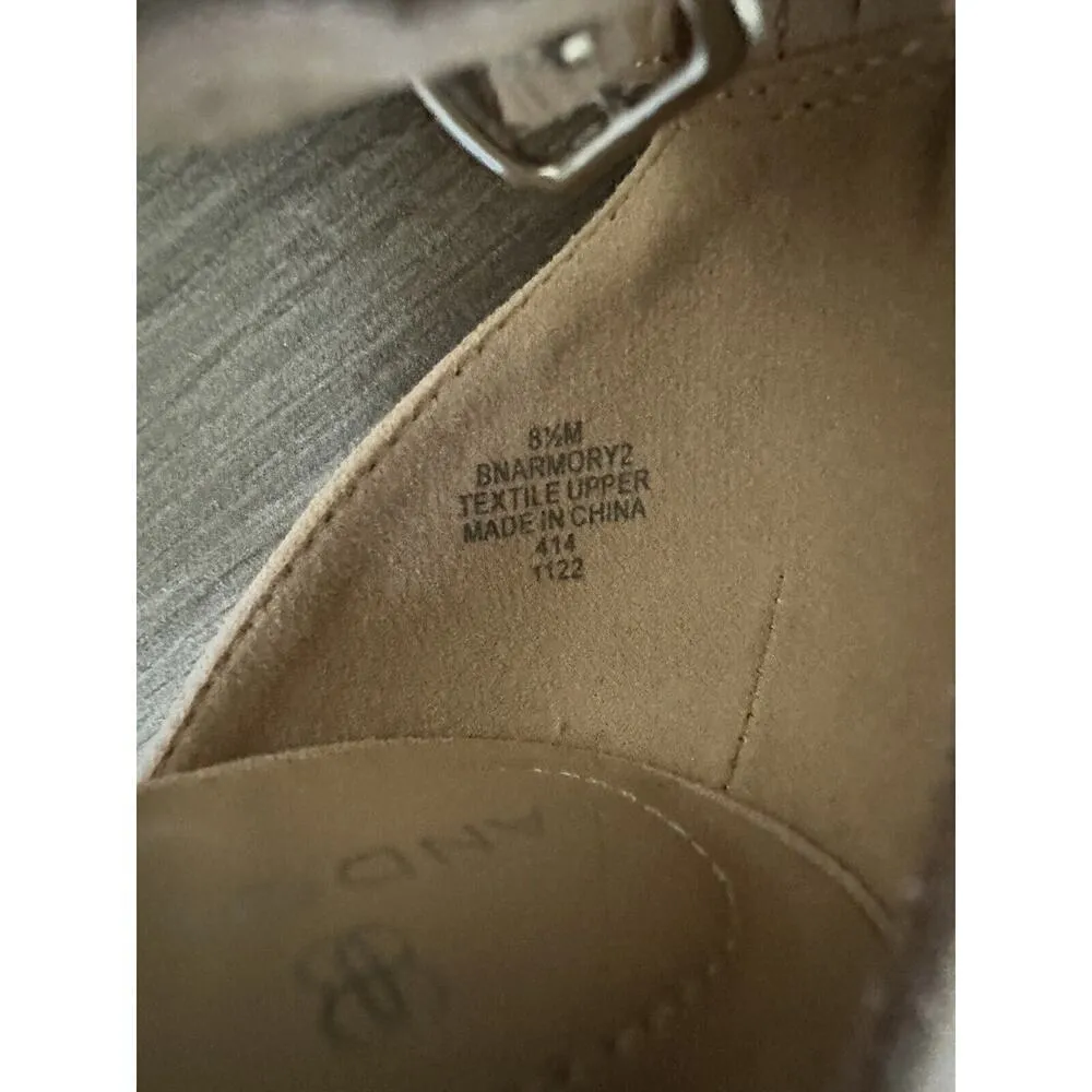 Bandolino Armory Women Ankle Strap Sandal Size US 8.5M Nude Suede - Image 6