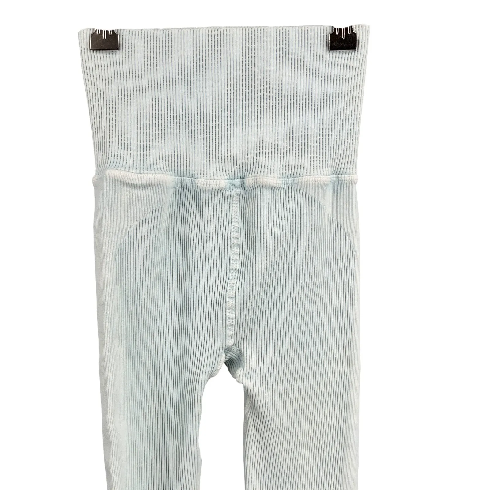 Free People Movement XS/S Light Blue Ribbed High Waist Seamless Leggings - Image 2