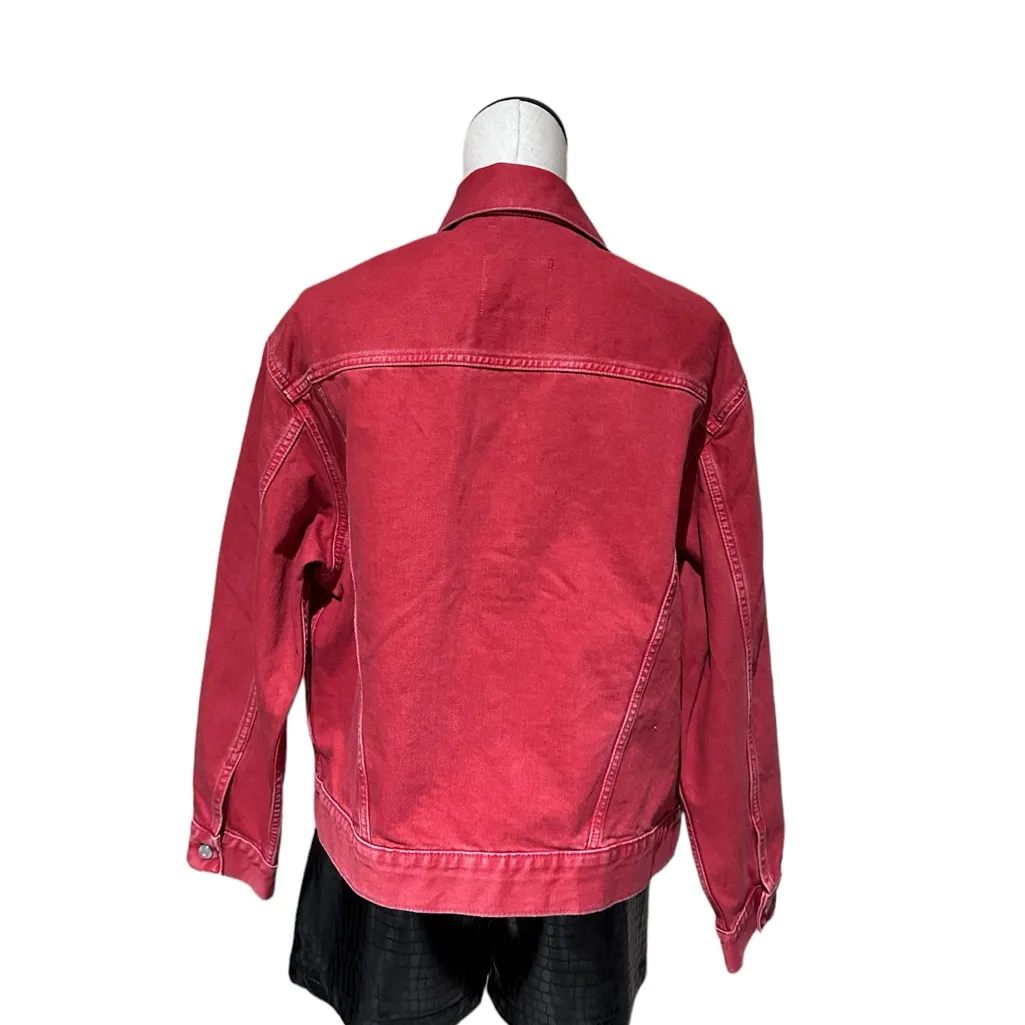 Calvin Klein NWT  Standards Overdyed Crimson Concealed Placket Jacket Oversized - Image 3