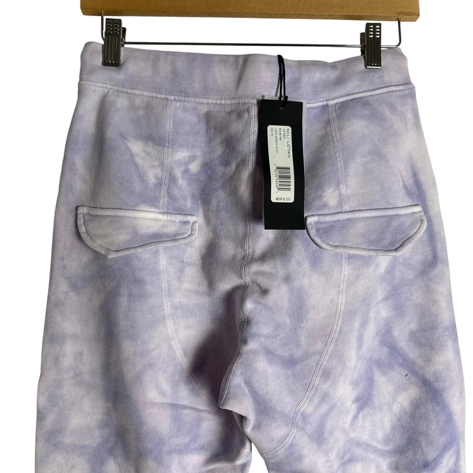 Nili Lotan Nolan Light Lavender Purple Tie Dye Jogger Lounge Sweatpants Size XS - Image 10