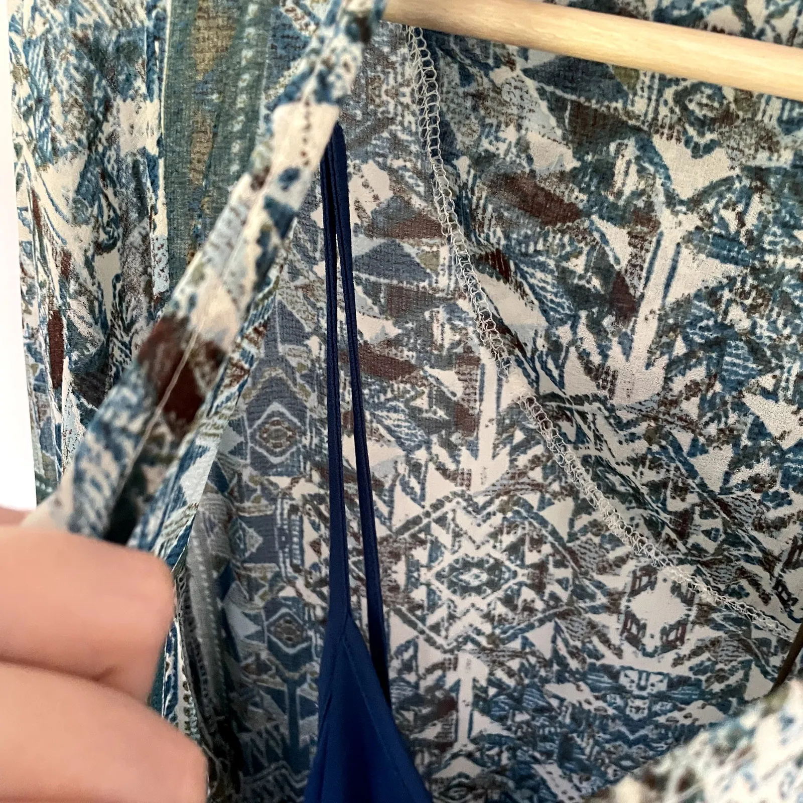 One World live and let live women's size 2X flowy boho dress midi long sleeves - Image 6