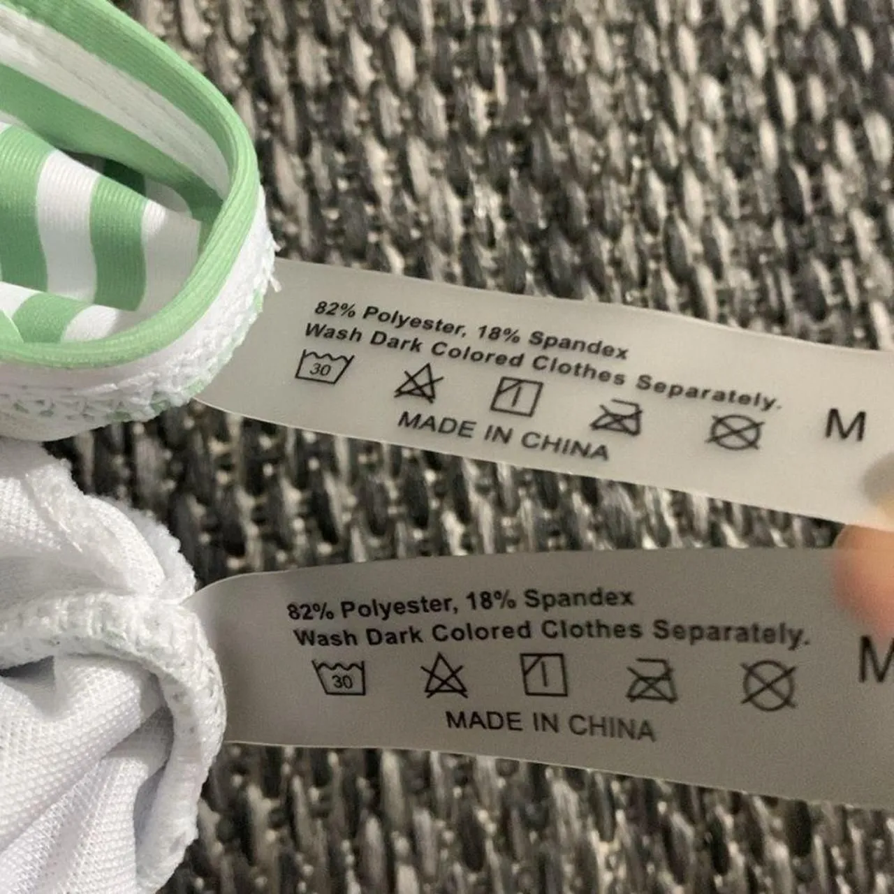 Shein Bikini set Green striped - Image 5