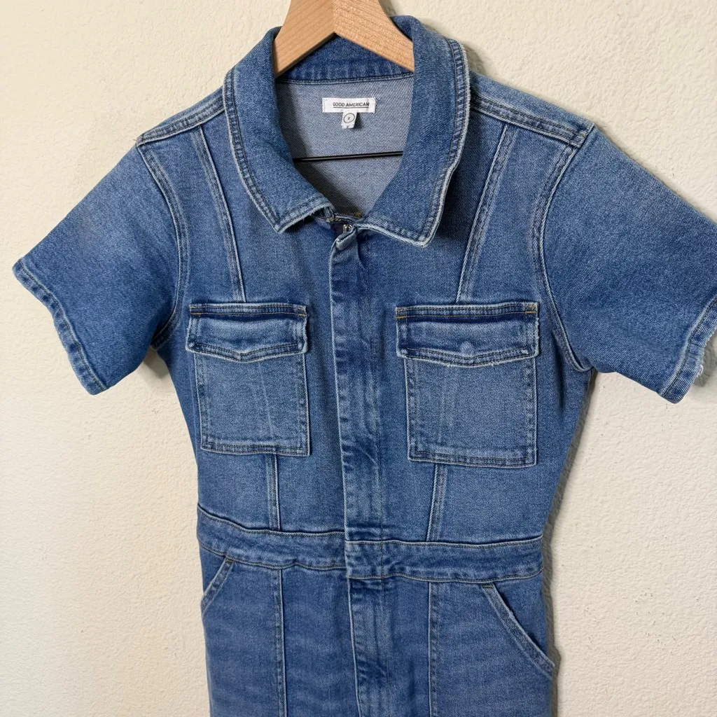 Good American Fit for Success Jumpsuit in Blue274 Womens Size 1 / US M - Image 10