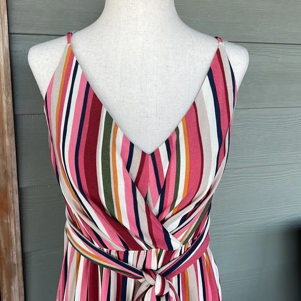 BCBGeneration Striped Midi Dress - Image 3