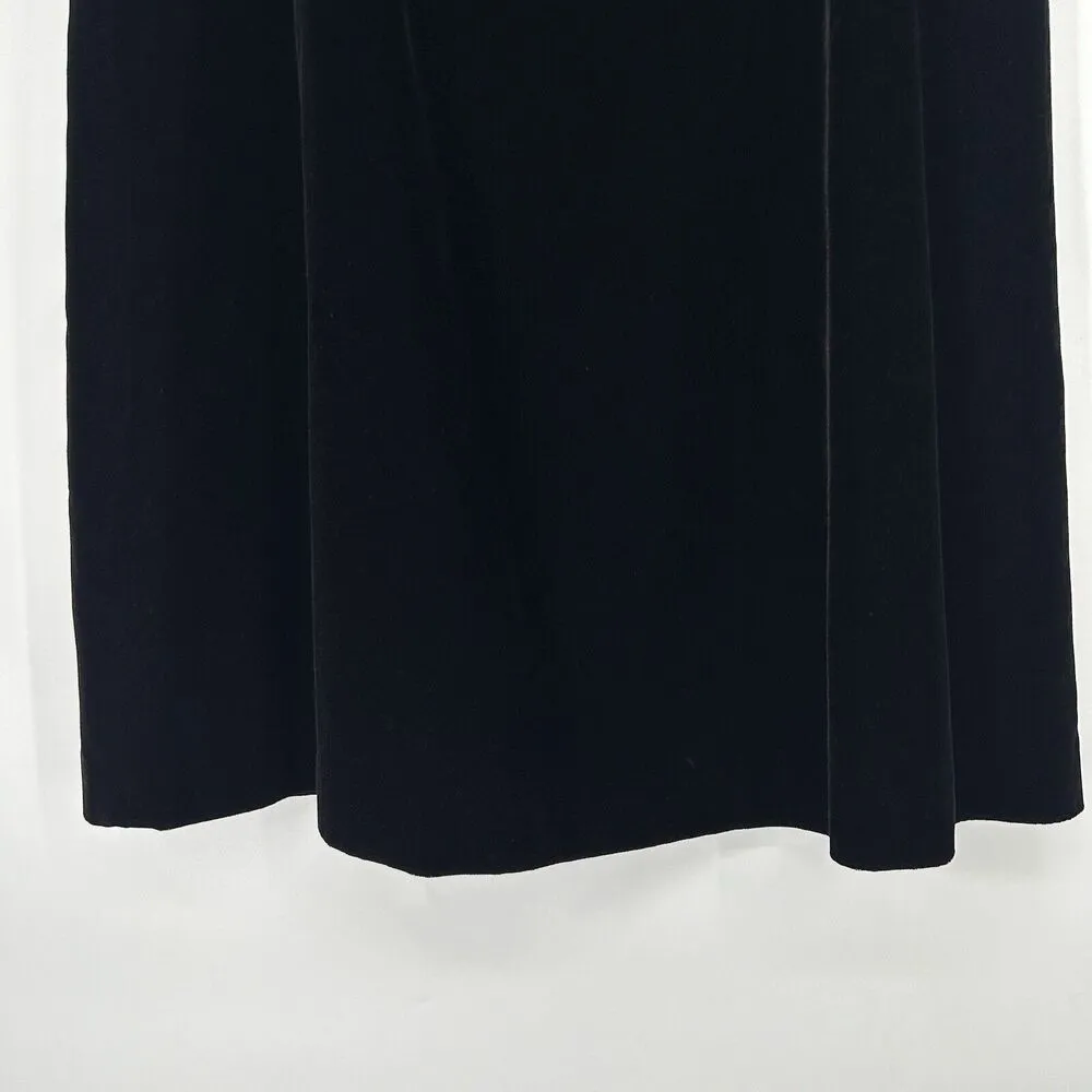 Vintage Walker Lane Velvet Maxi Skirt Burgundy Black Romantic Goth Modest Size 8 Red - Image 4