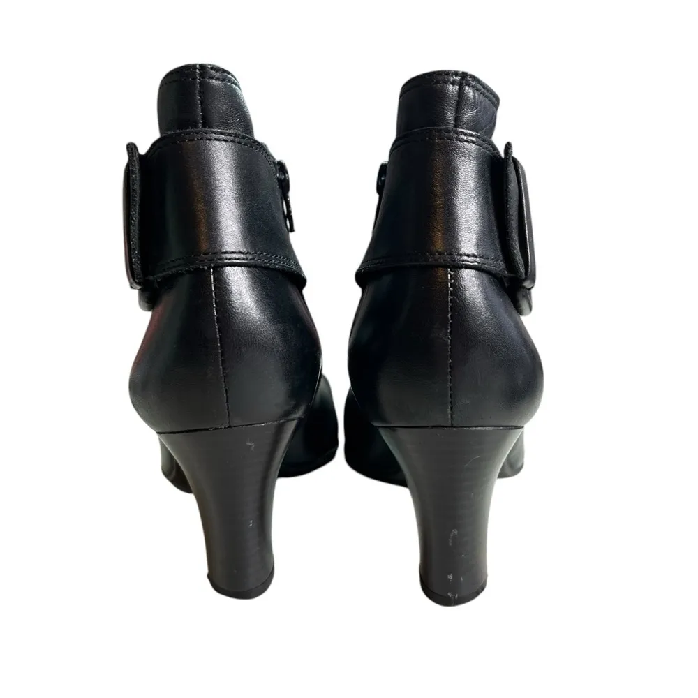 Nurture Danah Ankle Heeled Boots Leather Western Boho Rodeo Black Size 10 - Image 4