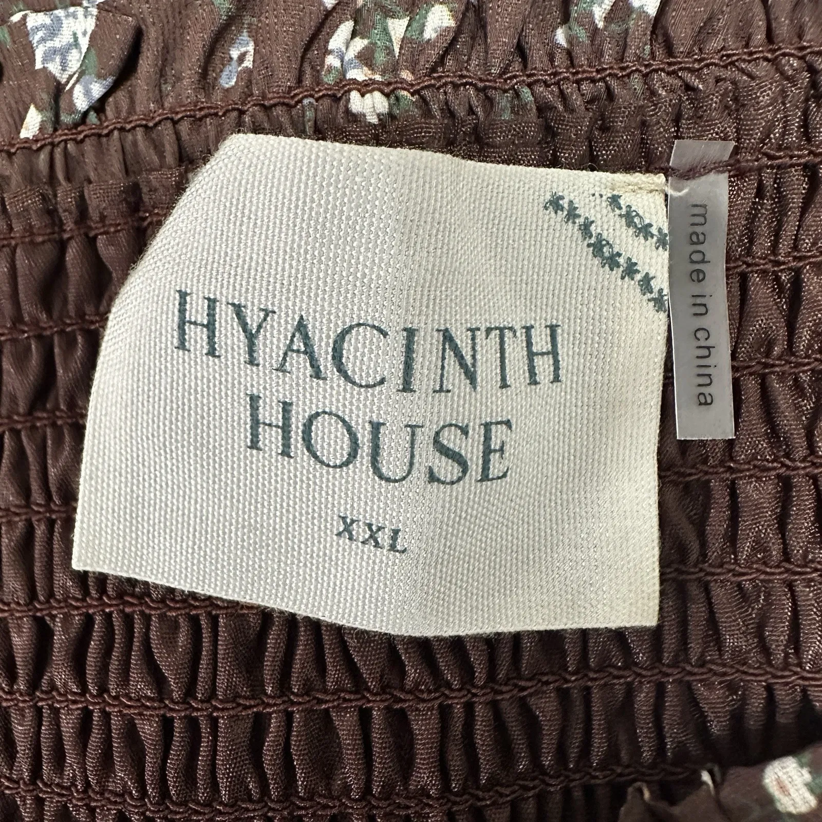 Hyacinth House Tuckernuck Size XXL Steff Chocolate Brown Floral Mini Skirt - Image 4