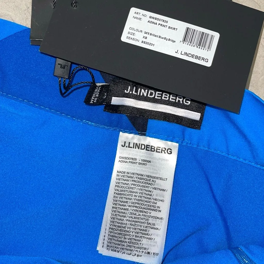 J. Lindeberg Womens Pleated Adina Print Golf Skirt Brilliant Blue Size XS NWT‎ - Image 7