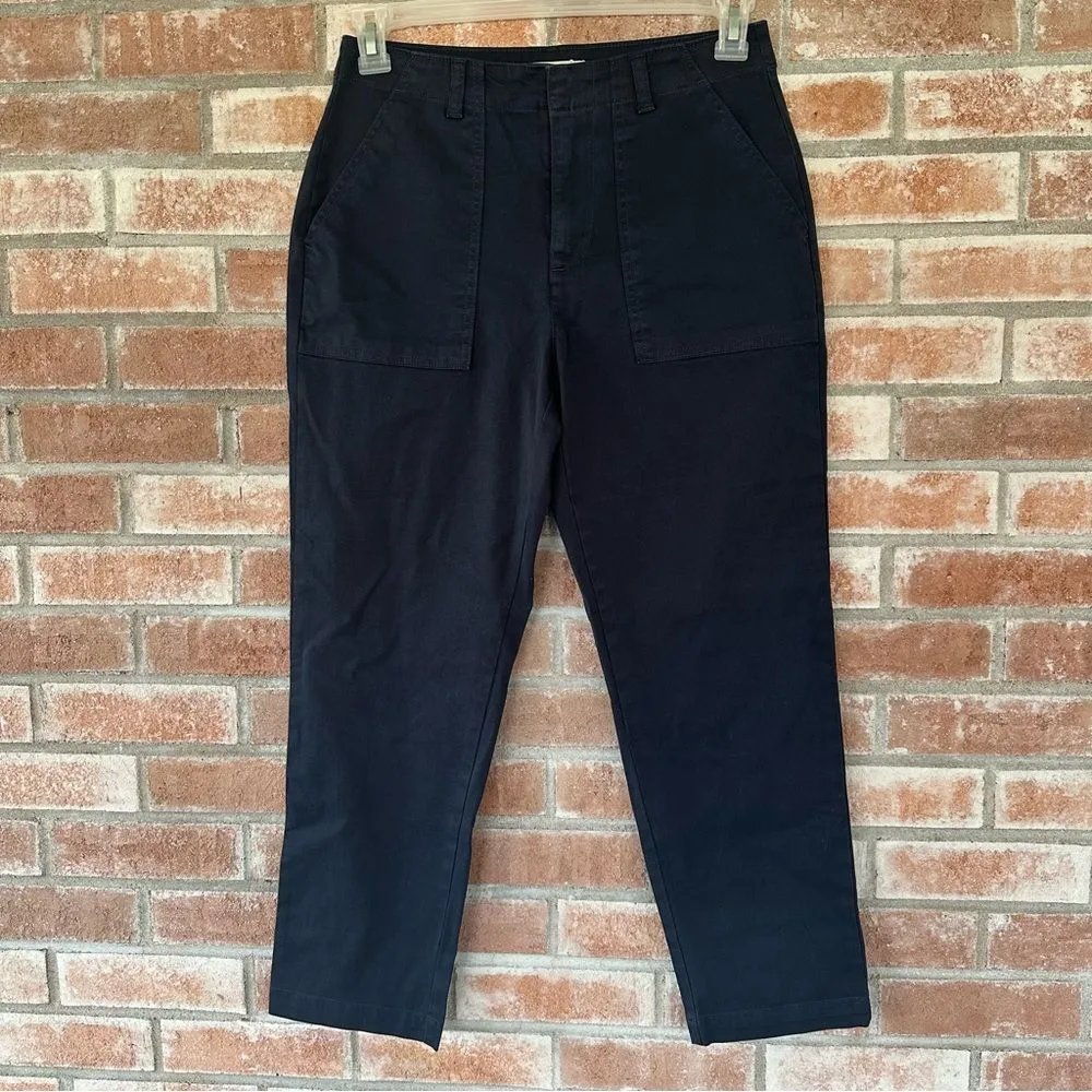 Outerknown Emory Stretch Utility Chino Pants Navy Women’s 4 NEW Organic Cotton - Image 2