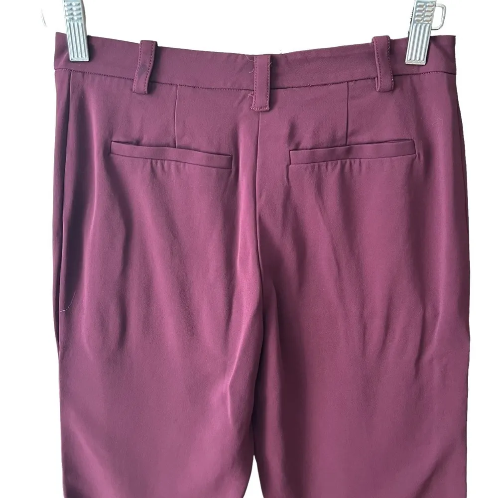 REBECCA TAYLOR Refined Suiting Boot Pant in Oxblood Sz 26/4 - Image 6