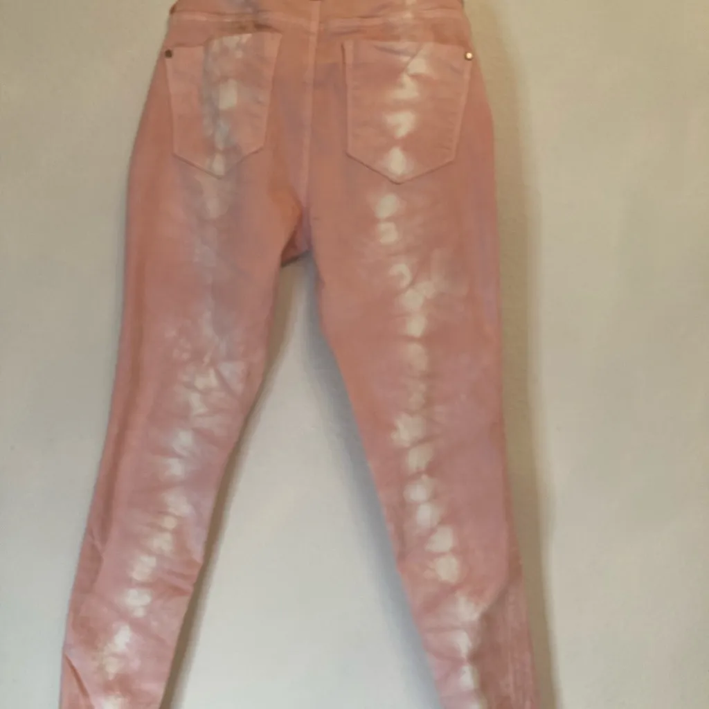 DKNY Jeans Pink Tie Dye Jeggings | Size 4 Skinny Fit - Image 3