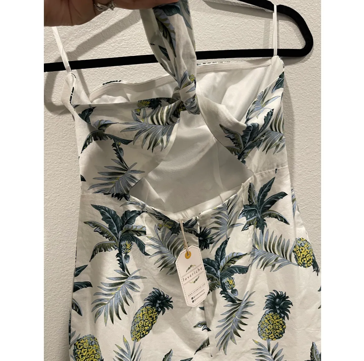 Love Riche  White Romper With Pineapples - Image 4