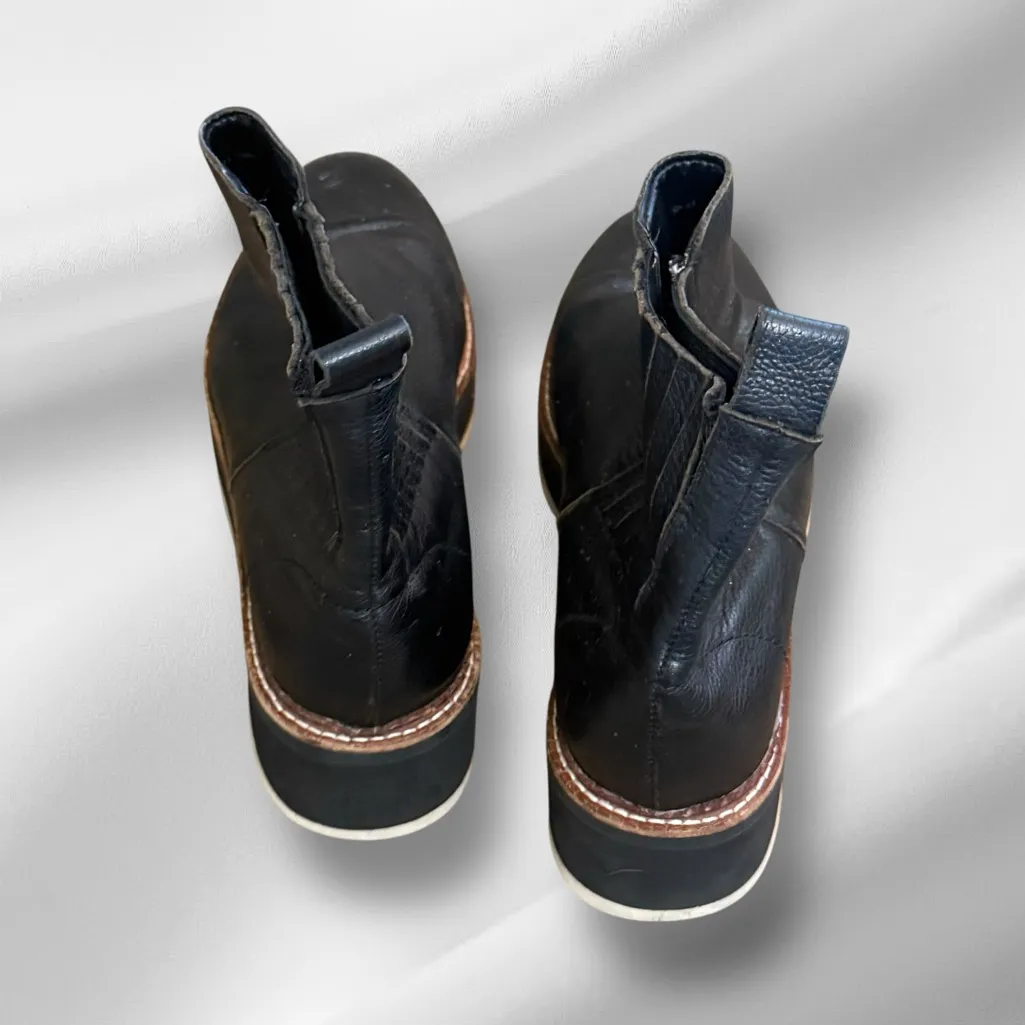 Dolce‎ Vita Platform Leather Black Boots Size 8.5 - Image 3