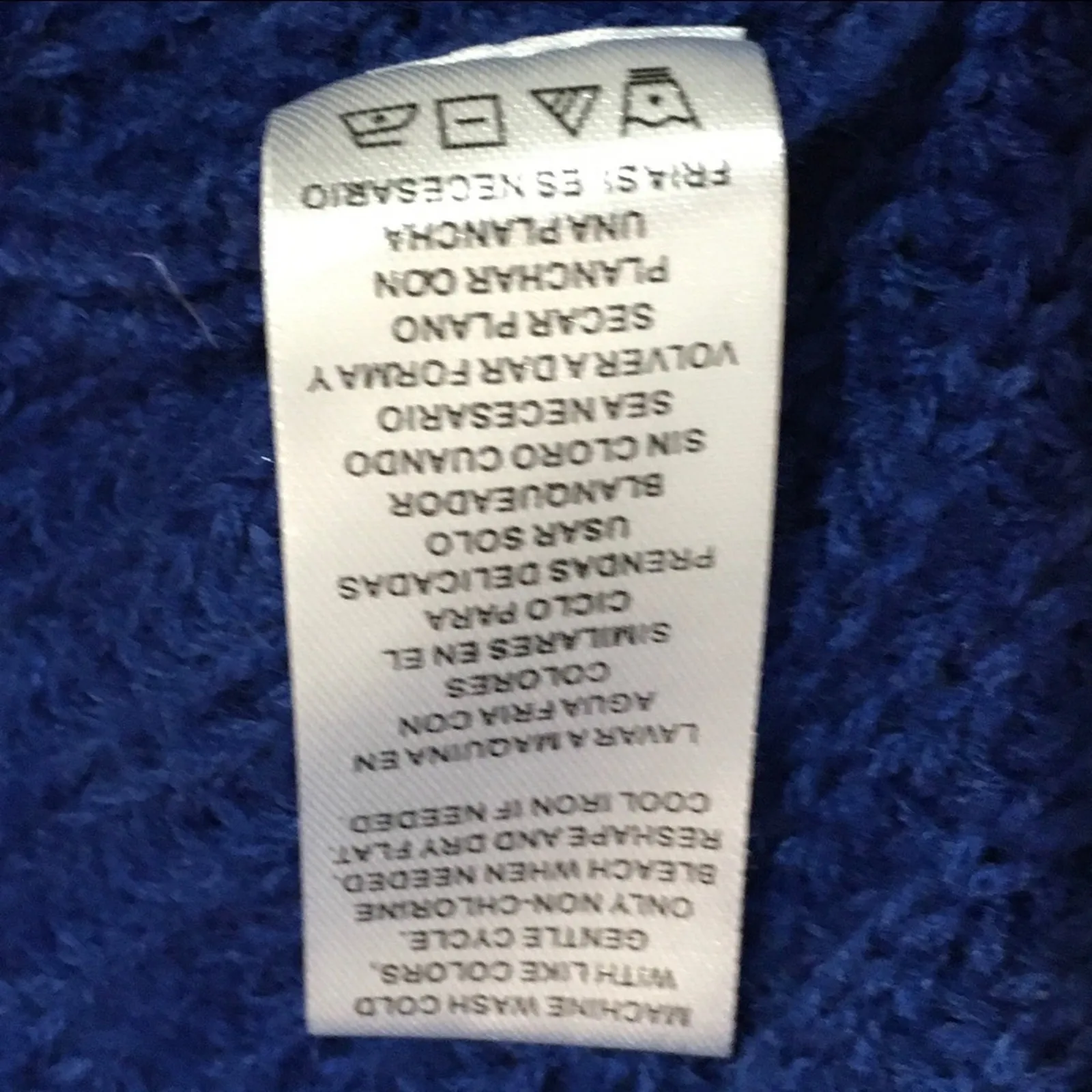 Ten Sixty Sherman Chunky Knit Cowl Neck Sweater - Blue - Medium - Image 13