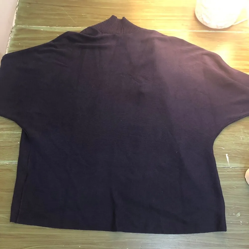 Belle Kim Gravel EUC Women's Navy Blue 3/4 Sleeve Open Cardigan - Image 4