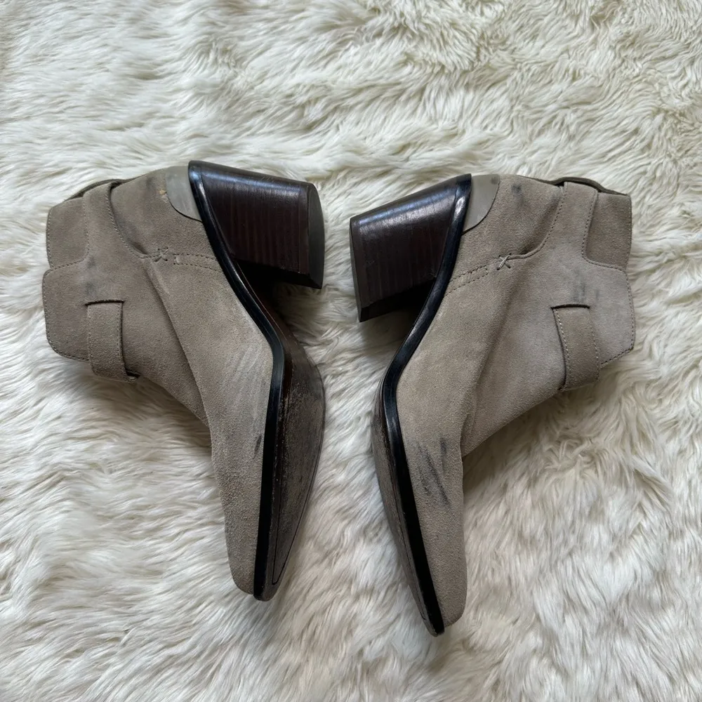 Ramone Rag & Bone Suede Ankle Boots Size 36 Ice Grey - Image 4