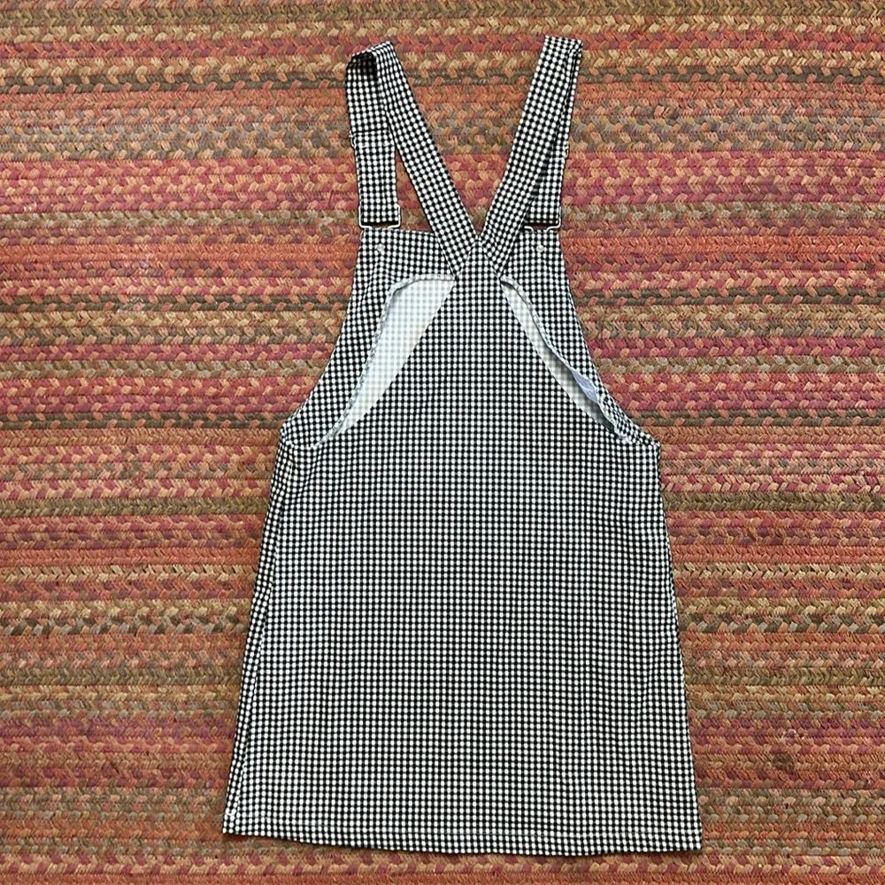 GINGHAM PLAID STRETCH OVERALL DRESS - Image 3