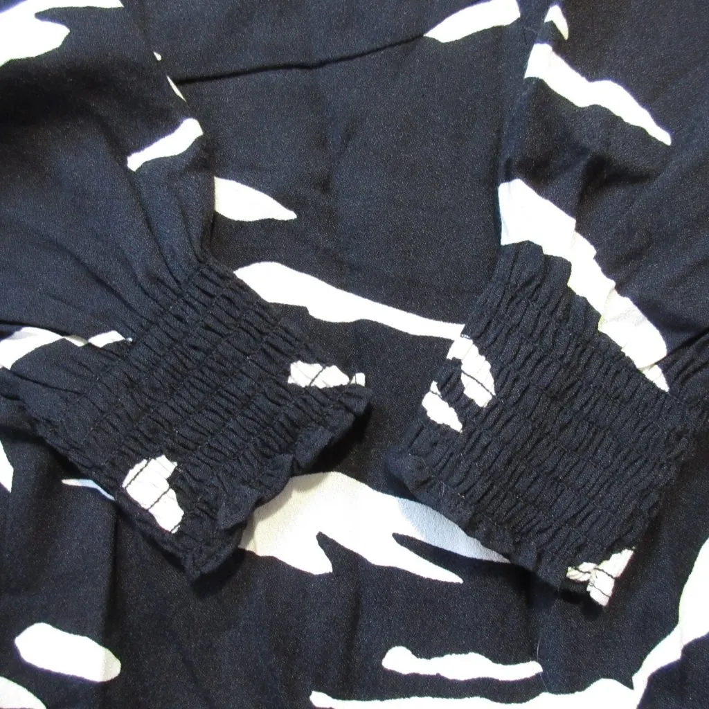 NWT Reformation Wallflower Midi in Mustang Black Ivory Slit Crepe Dress 6 $248 - Image 7