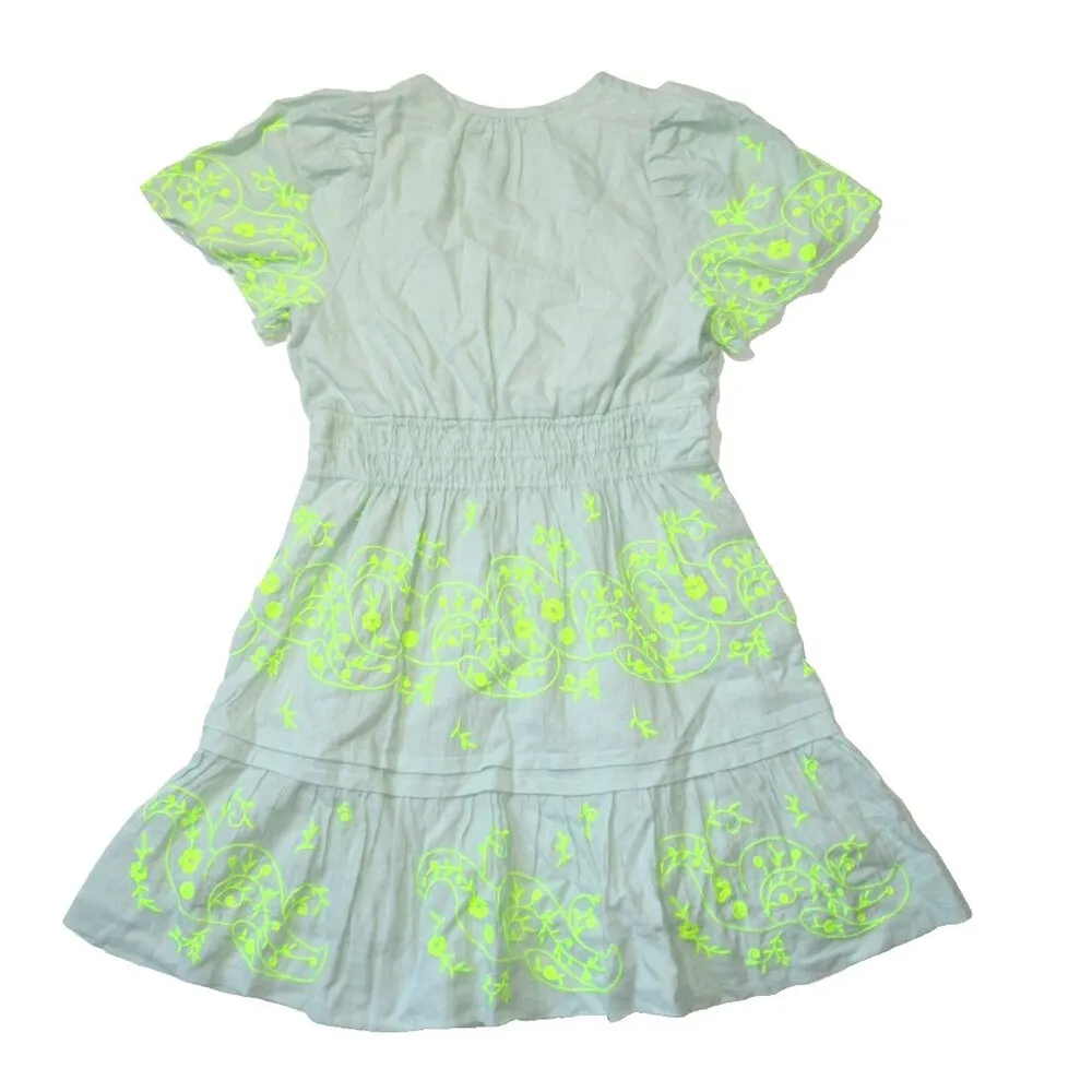 NWT by Anthropologie The Somerset Mini in Mint Embroidered Linen Dress S  Green - $150 (10% Off Retail) New With Tags - From A