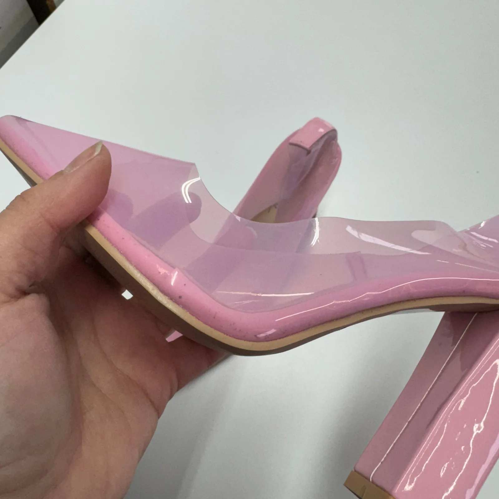 Nasty Gal Heels Womens 6 Pink Pointed Toe Block‎ Heel Barbie Core - Image 9
