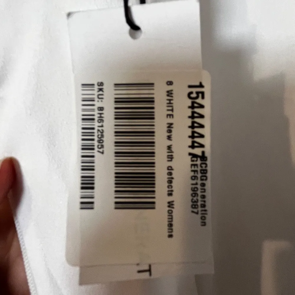 BCBG White Mini Dress Ruffle Flutter Sleeve Fit Flare NWT Coquette Clean Girl - Image 7