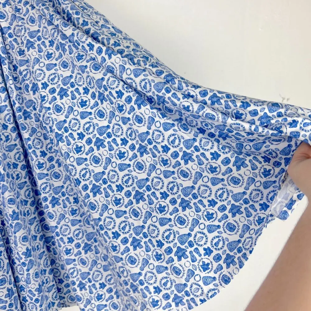 NWT  Circle Skirt in Victory Print Blue White Size 6 NEW T2789 - Image 13